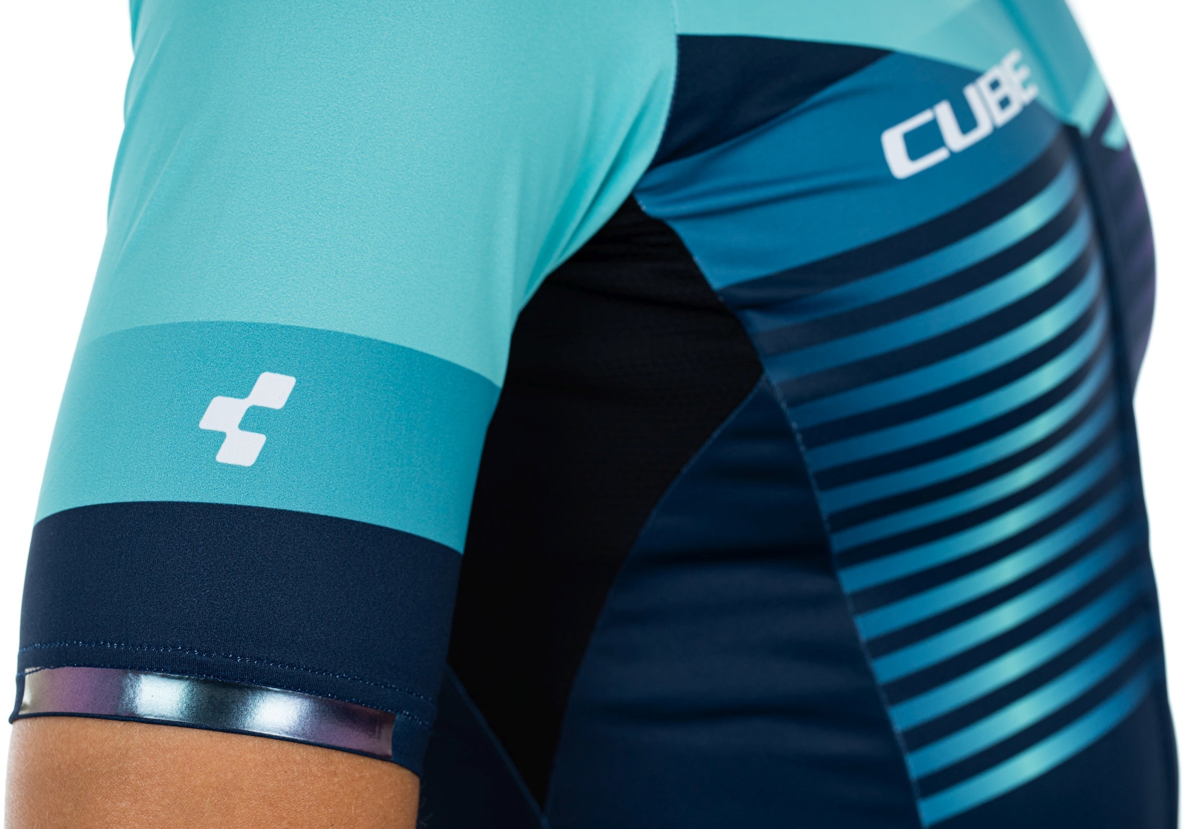 CUBE TEAMLINE WS korte mouwen jersey blue´n´mint