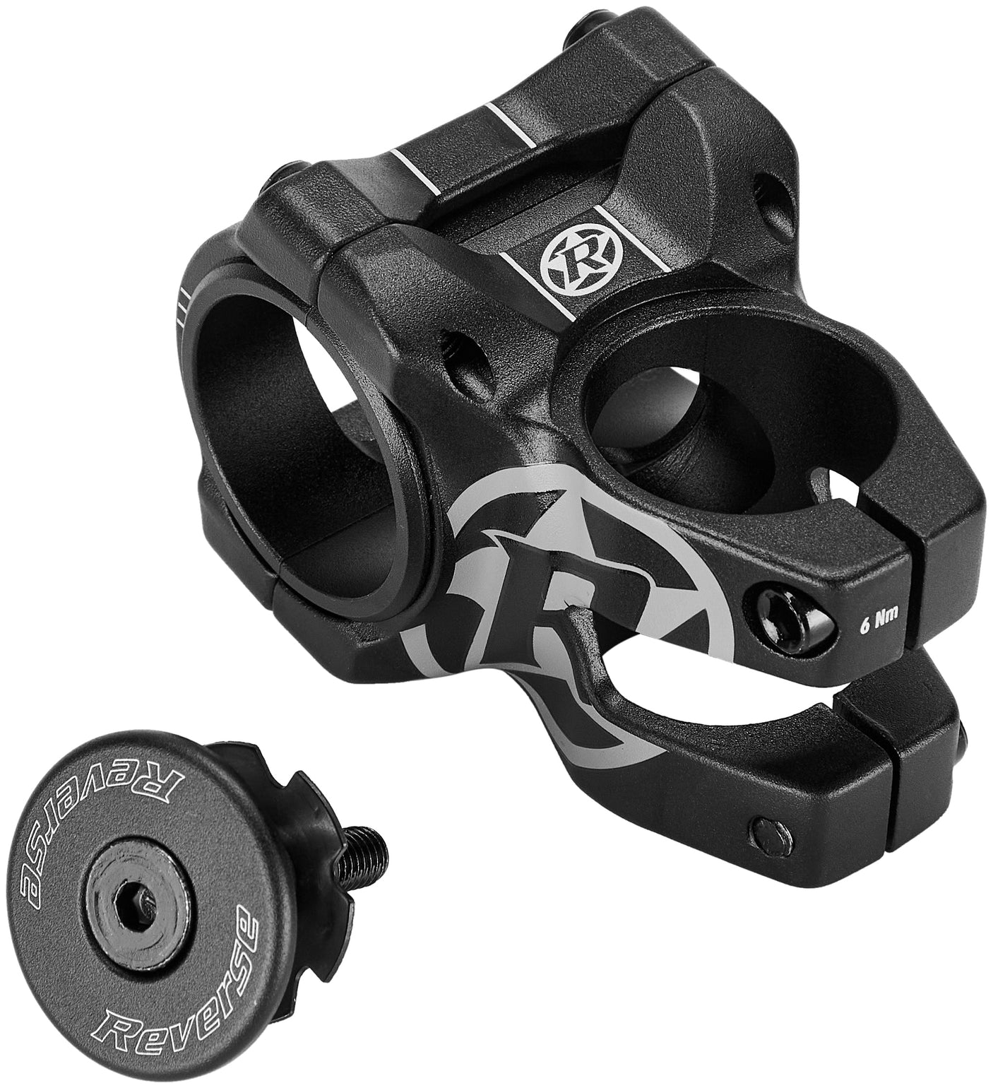 Reverse E-Black One D-2 stuurpen Ø31,8mm zwart