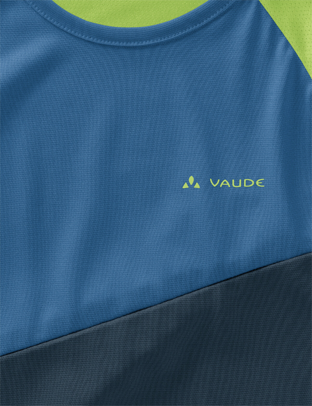 VAUDE Moab T-shirt met lange mouwen kinderen blauw/groen