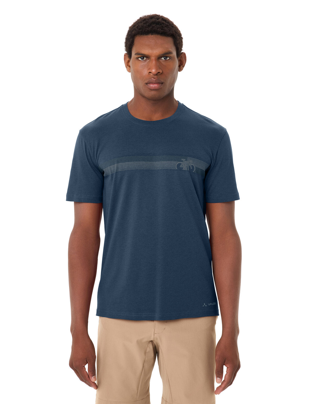 VAUDE Heren Fietsshirt T-shirt V donker zee/donker zee