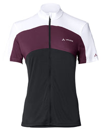 VAUDE Matera Korte Mouwen Full-Zip Fietsshirt Dames zwart/lila – aktuelle Variante
