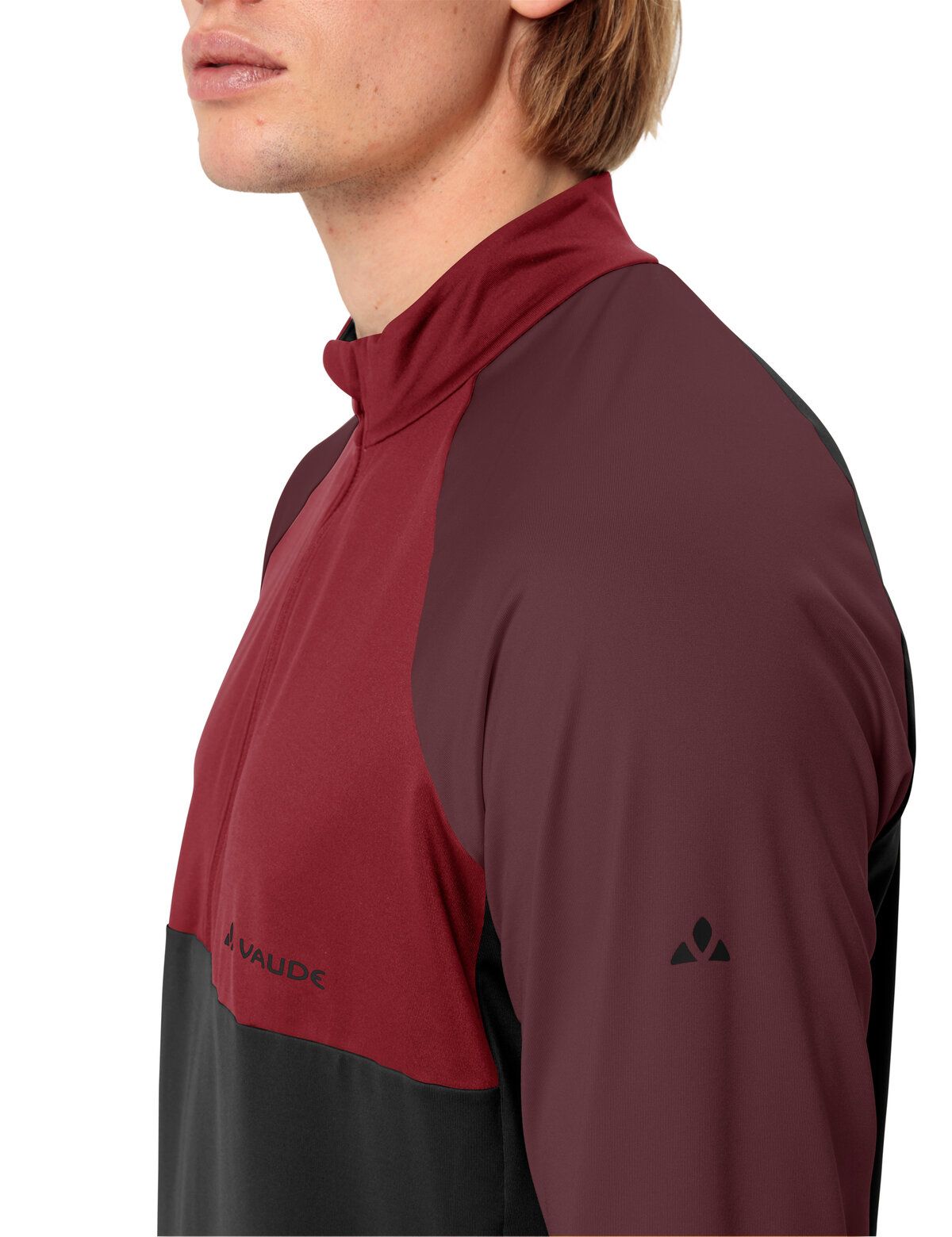 VAUDE Qimsa Halfzip LS Shirt Heren karmijn