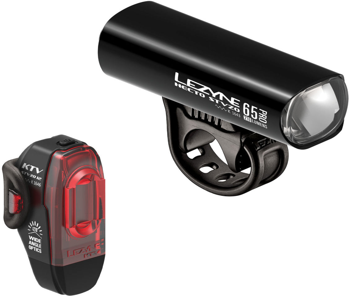 Lezyne Hecto Pro 65/KTV Drive LED verlichtingsset zwart