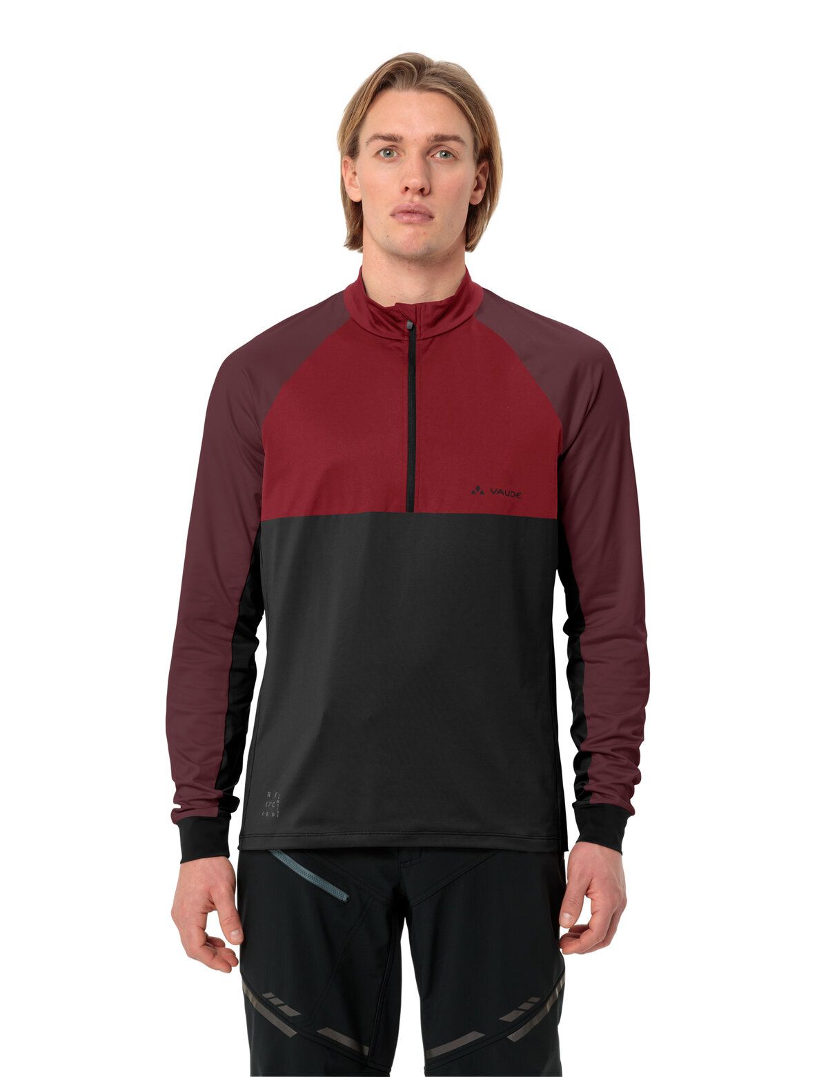 VAUDE Qimsa Halfzip LS Shirt Heren karmijn