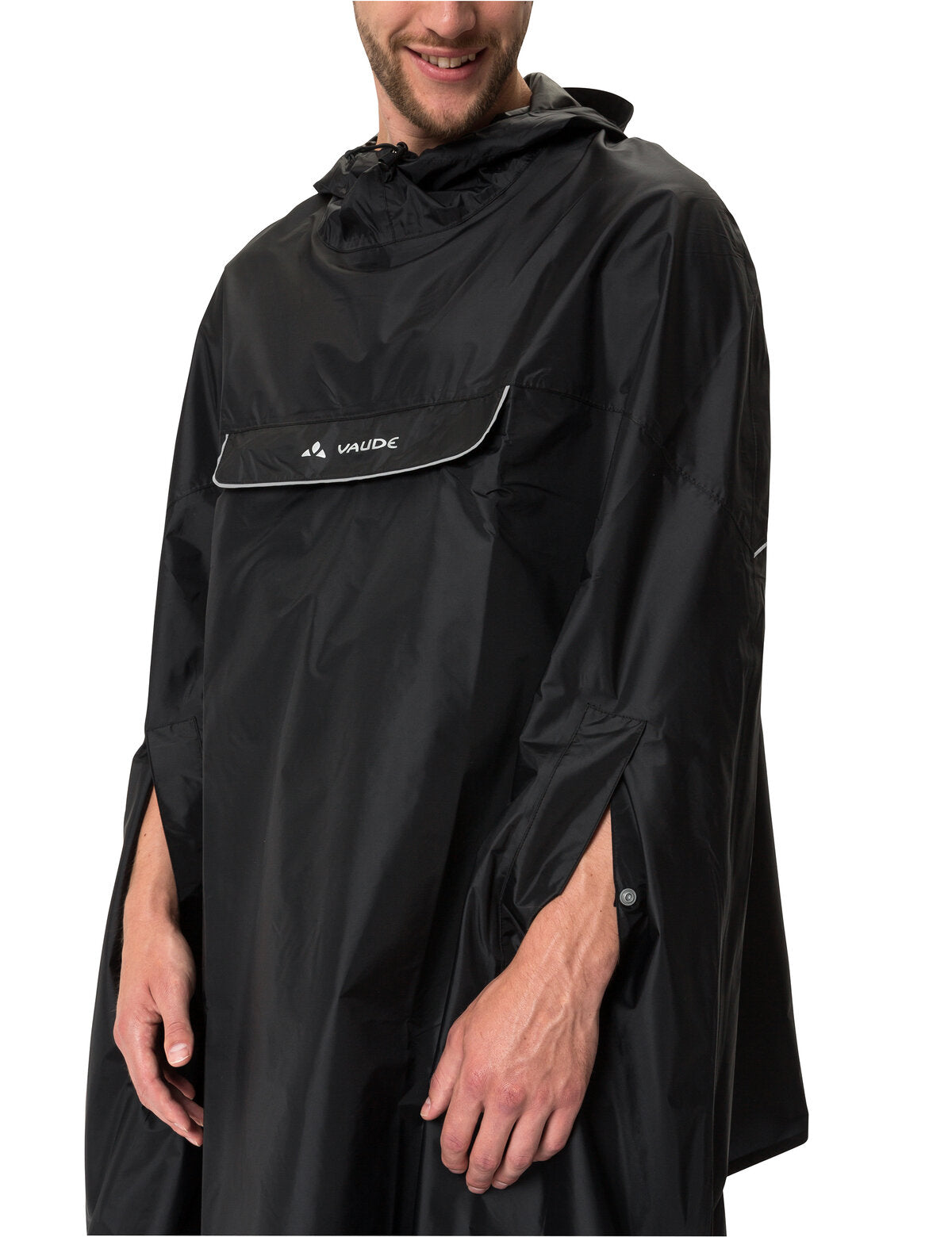 VAUDE Valdipino Poncho zwart uni