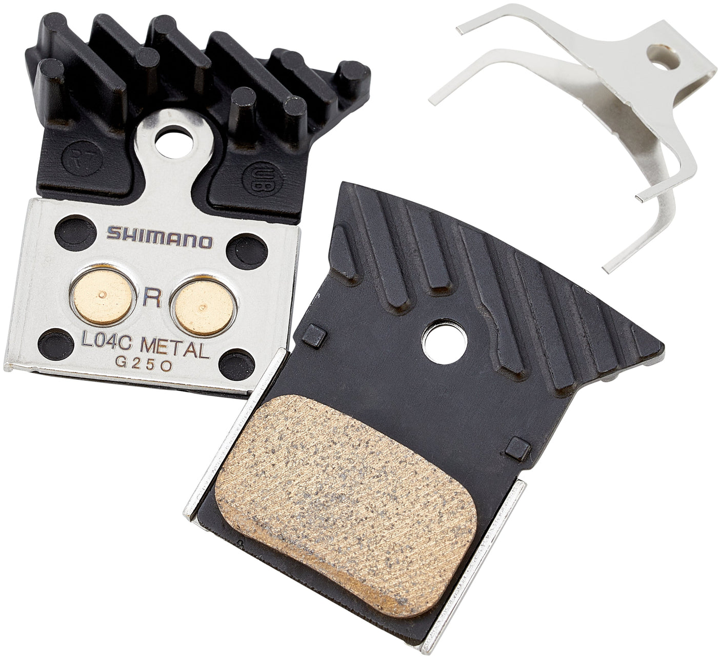 Shimano L04C Schijfremblokjes Metaal met vinnen voor Dura Ace/Ultegra/105/Tiagra/GRX/Metrea