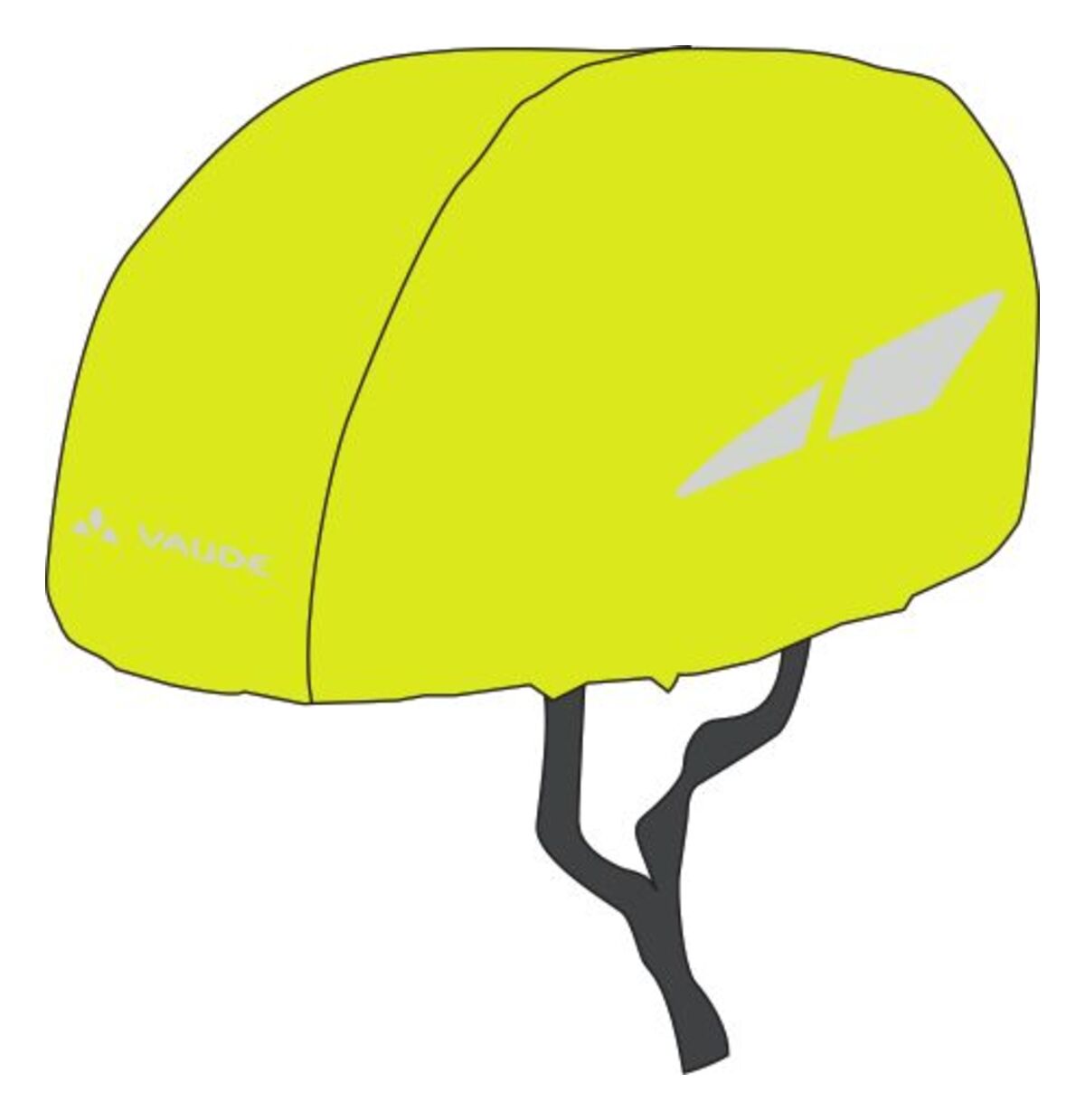 VAUDE Kids Helmet Raincover II geel
