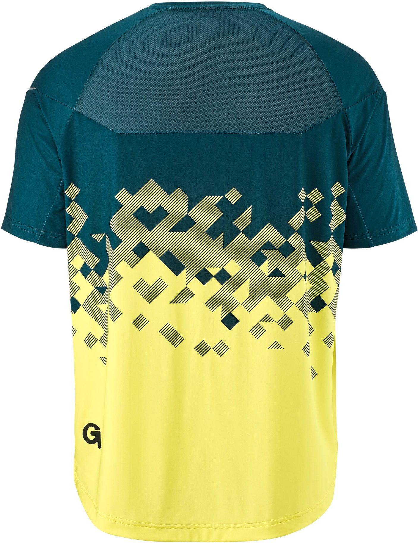 Gonso Mesores korte mouw fiets shirt heren petrol/geel