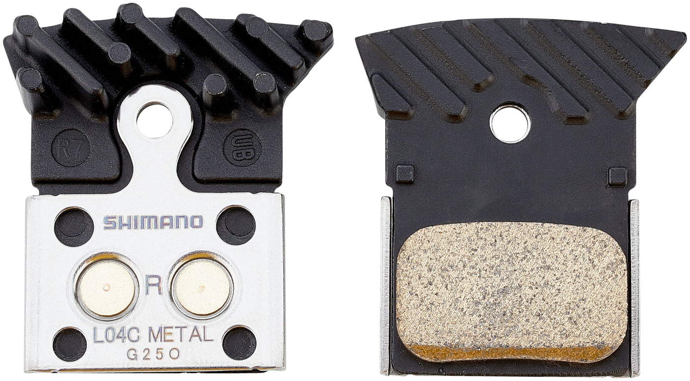 Shimano L04C Schijfremblokjes Metaal met vinnen voor Dura Ace/Ultegra/105/Tiagra/GRX/Metrea