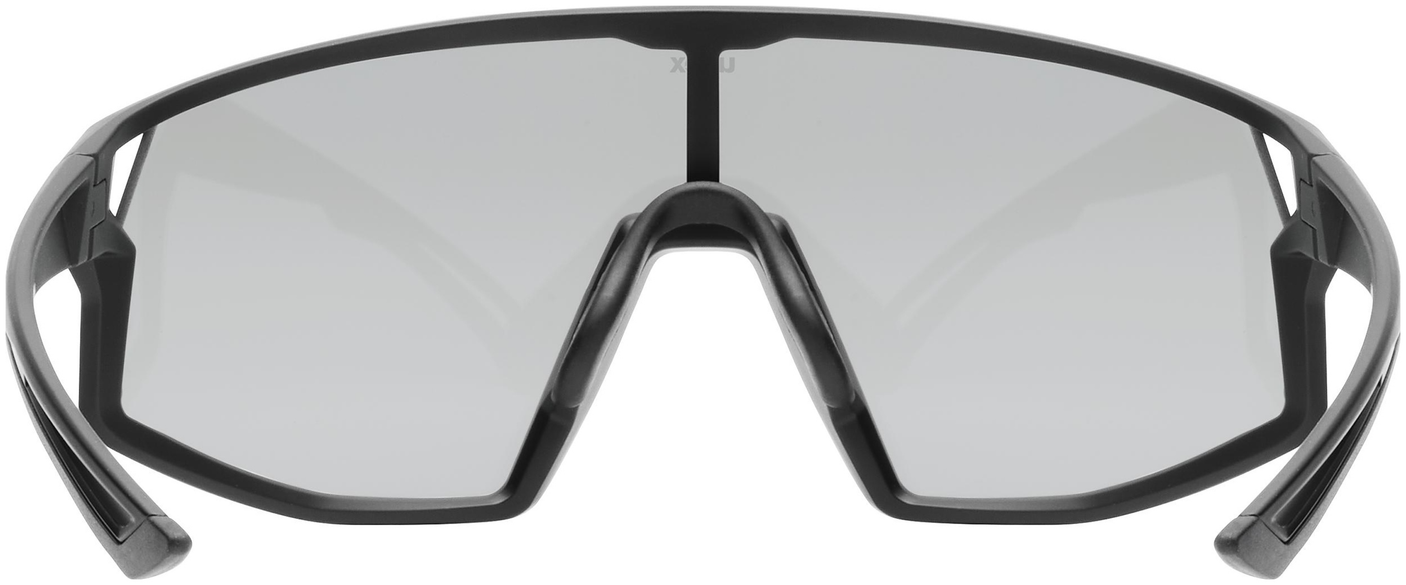 uvex Skyryse fietsbril Zwart Mat / Spiegel Zilver