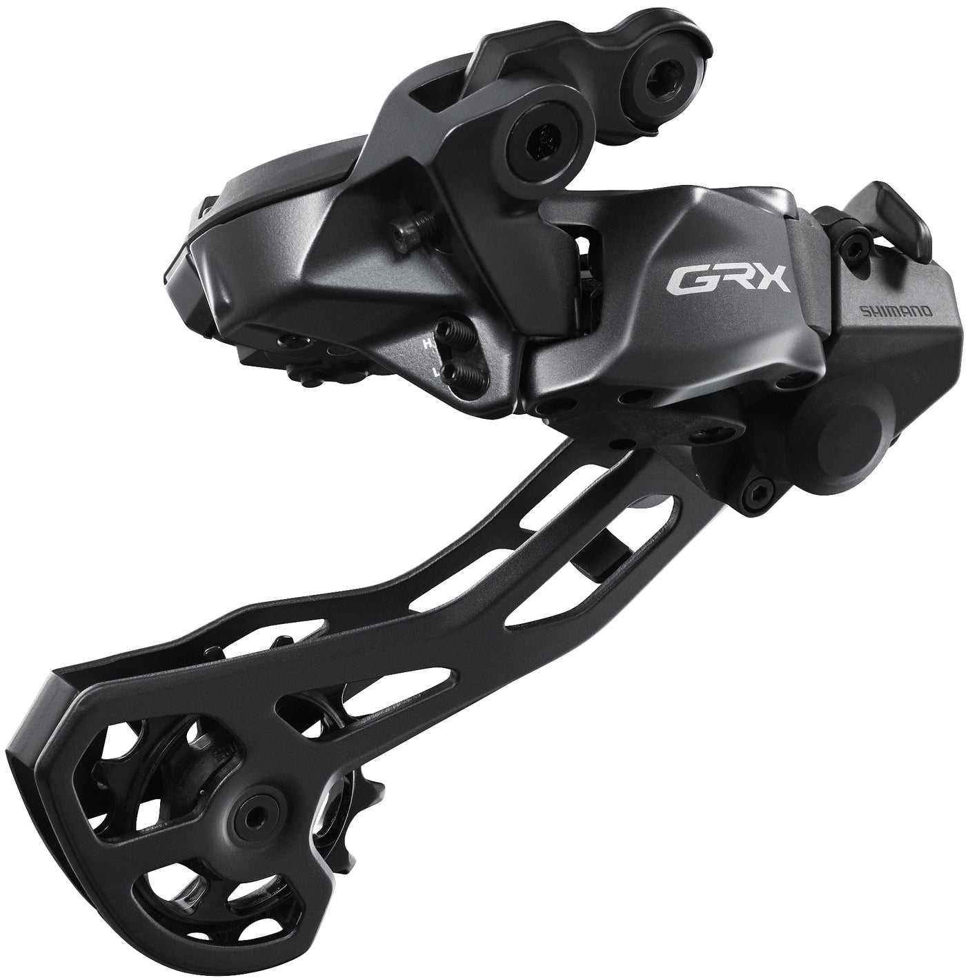 Shimano achterderailleur GRX Di2 RD-RX825, 12v, SHADOW PLUS, standaard montage (DIRECT MOUNT comp.), TOP-NORMAL, draadloos of bekabeld, voor EW-SD300, 1e landgrootte