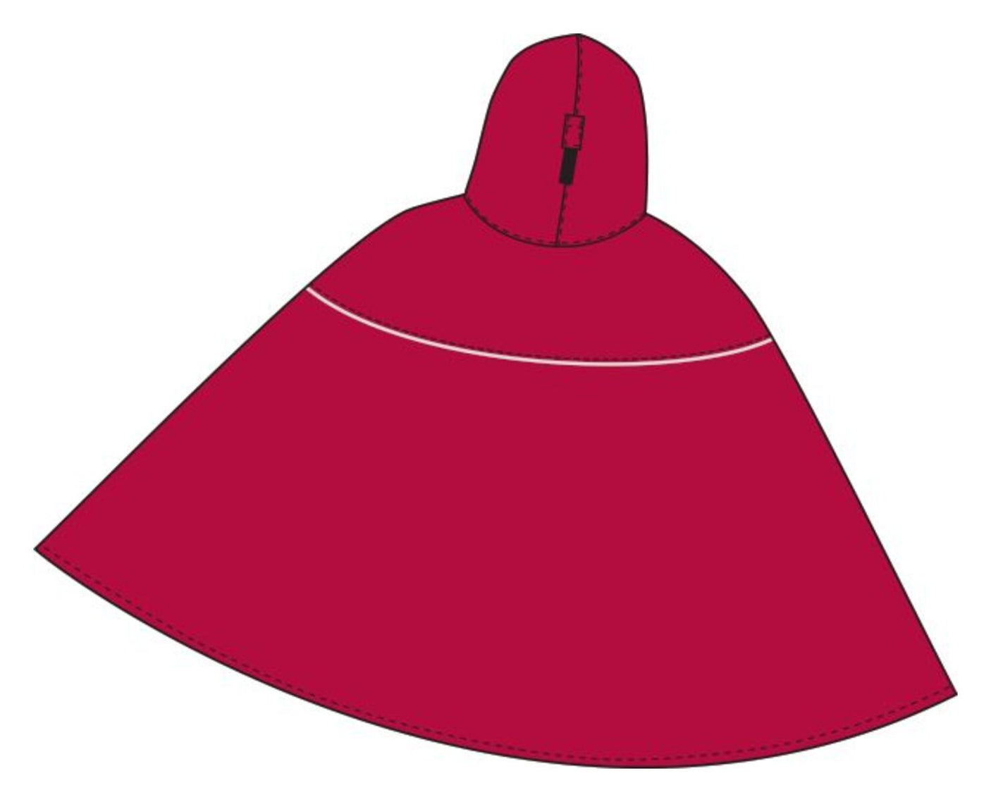 VAUDE Valdipino Poncho rood