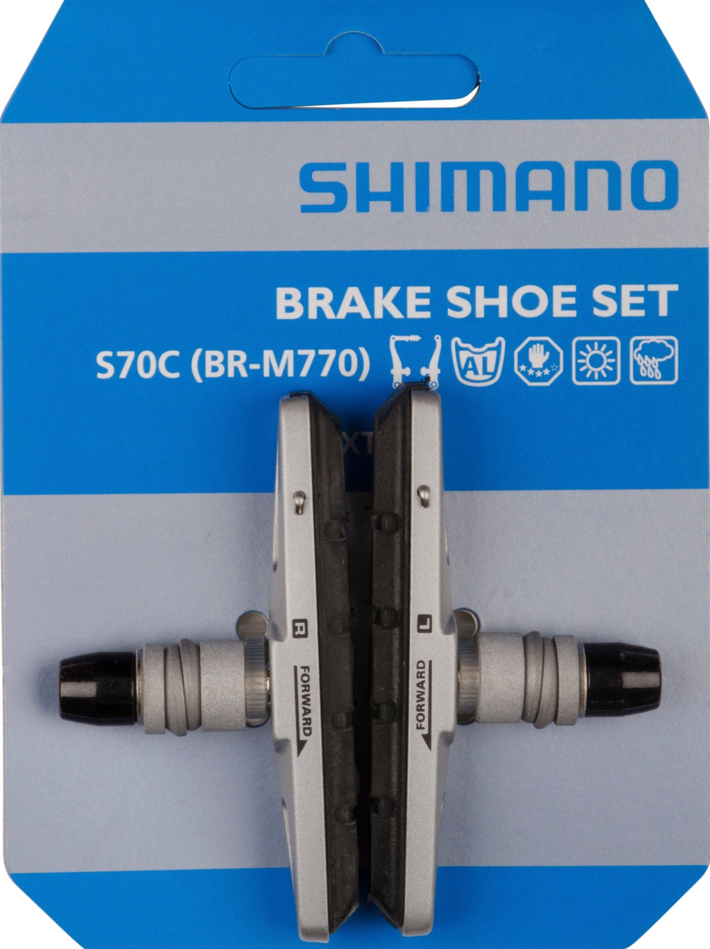 Shimano S70C remblokjes cartridge voor BR-T670 zilver/zwart