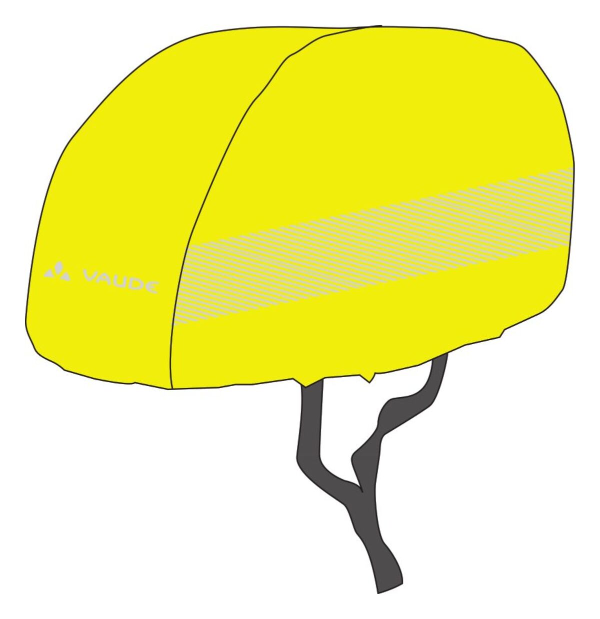 VAUDE Luminum Helm regenhoes geel