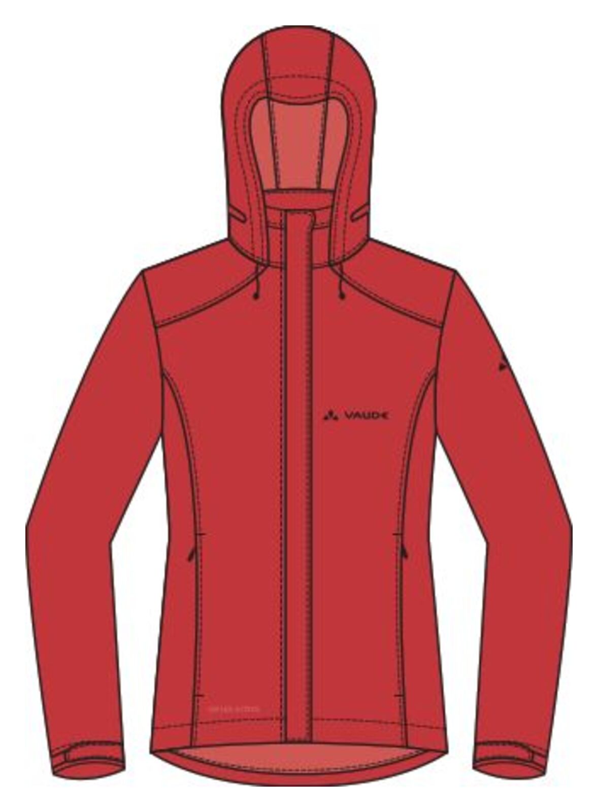 VAUDE Escape Bike Light Jacket Dames rood