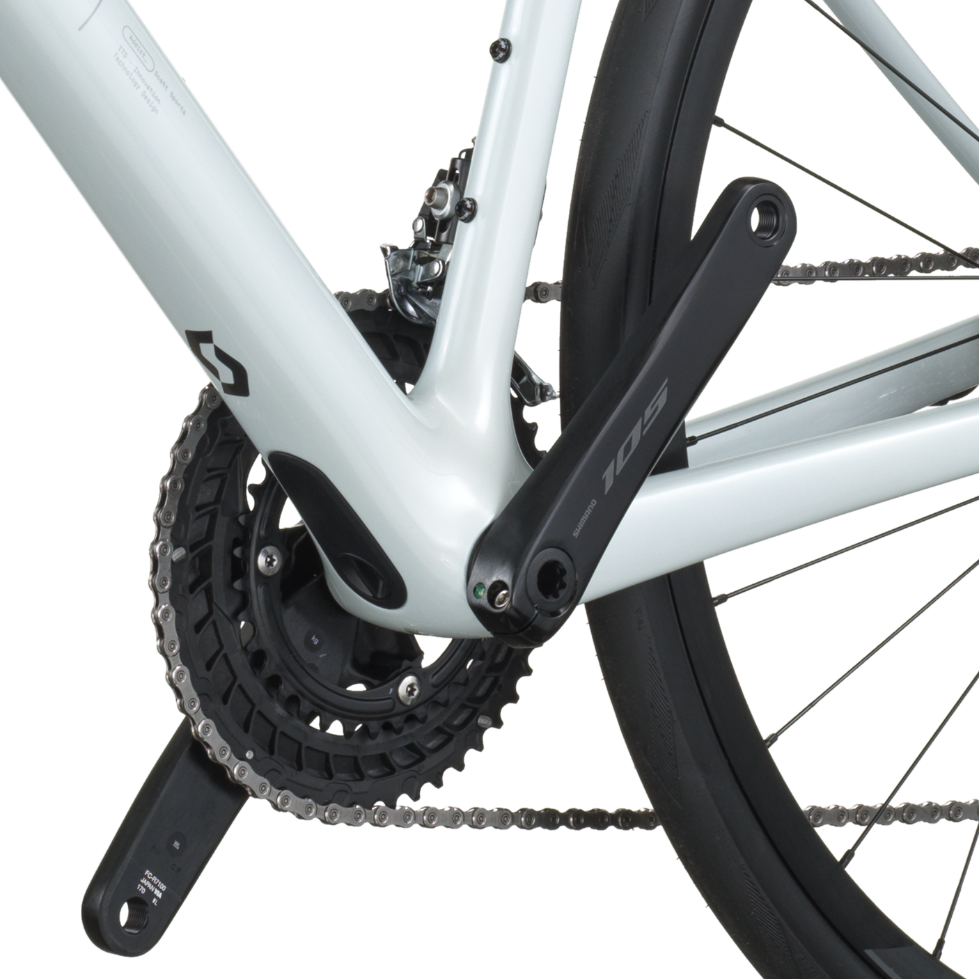 Scott Addict 50 cumulus wit