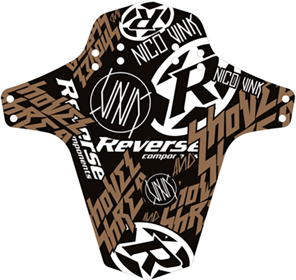 Reverse Nico Vink Stickerbomb spatbord zwart/multicolor