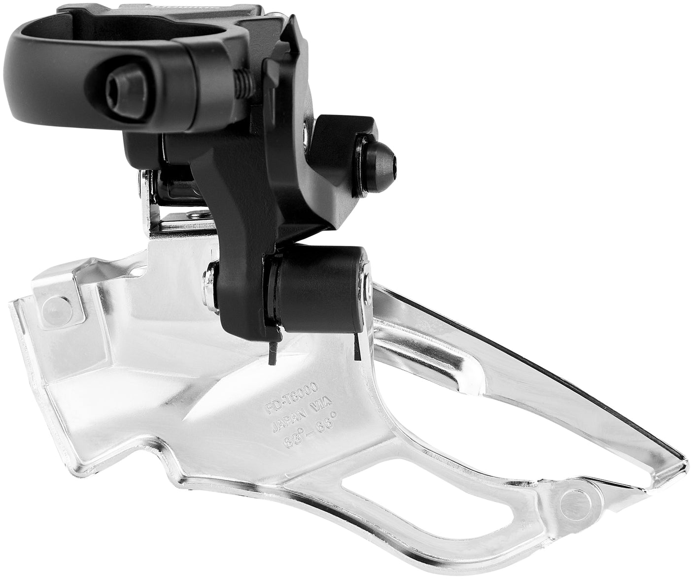 Shimano Deore XT Trekking FD-T8000 Voorderailleur Klem hoog 3x10 Down Swing zwart