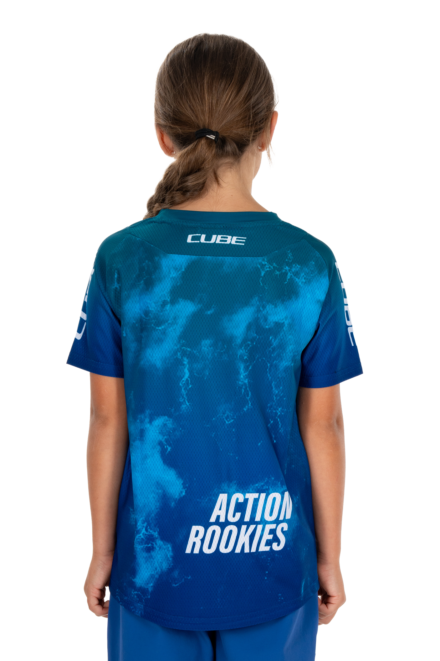 Cube MTB Shirt ROOKIE X Actionteam korte mouw blue´n´green