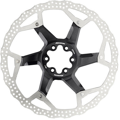 Reverse remschijf 6-gaats aluminium/staal zwart/zilver