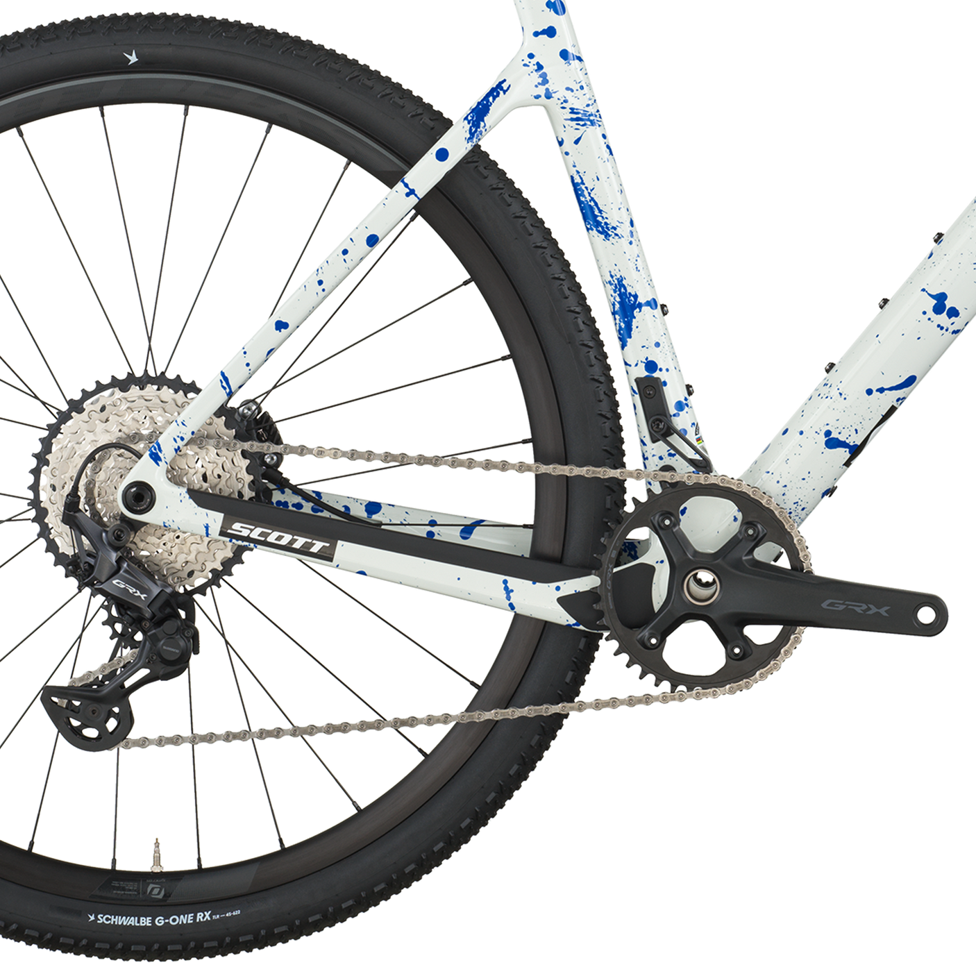 Scott Addict Gravel 30 wit/spat blauw