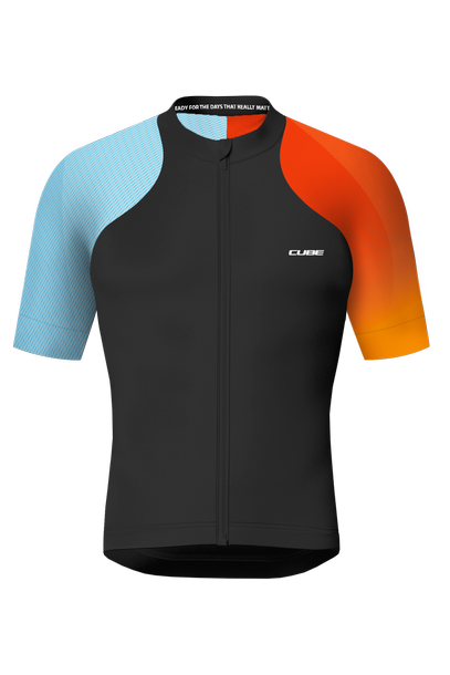 Cube ROAD/XC Teamline korte mouwen zwart