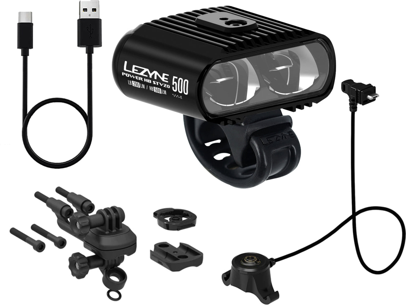 Lezyne Power High Beam 500 Loaded Voorlicht zwart
