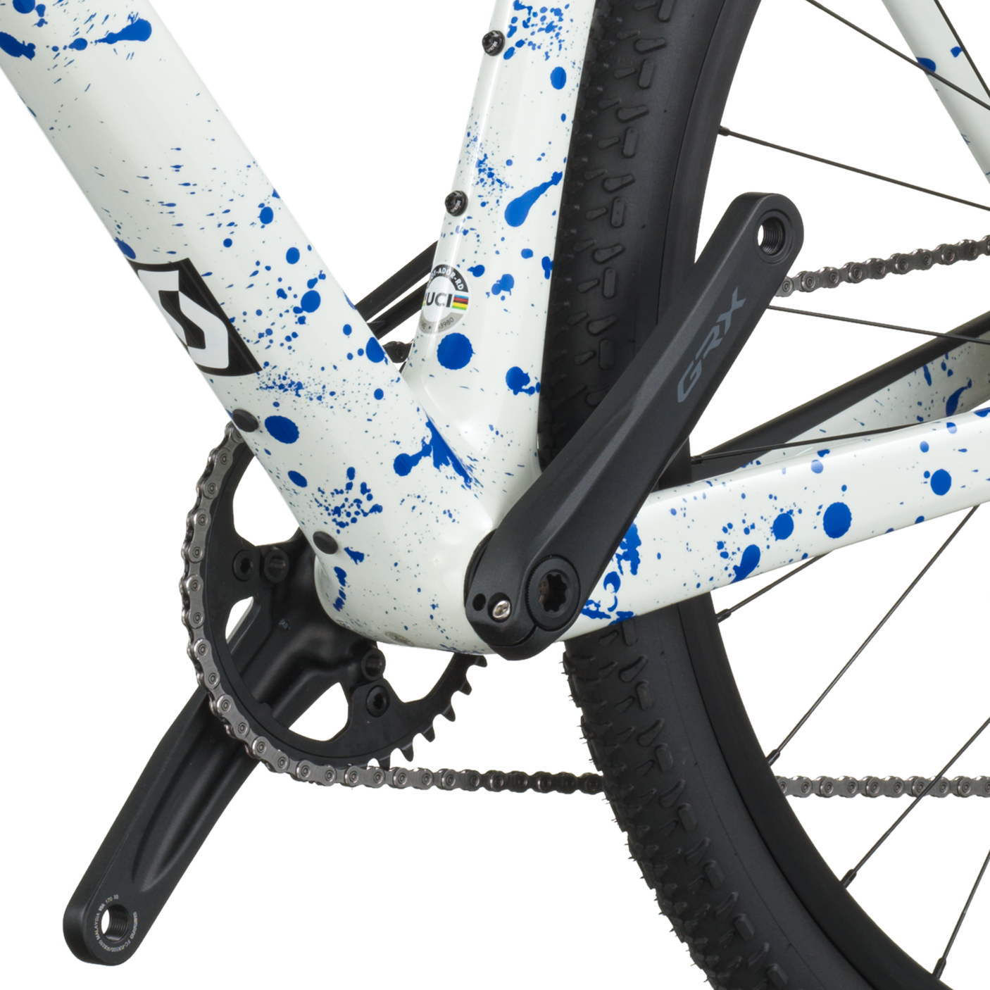 Scott Addict Gravel 30 wit/spat blauw