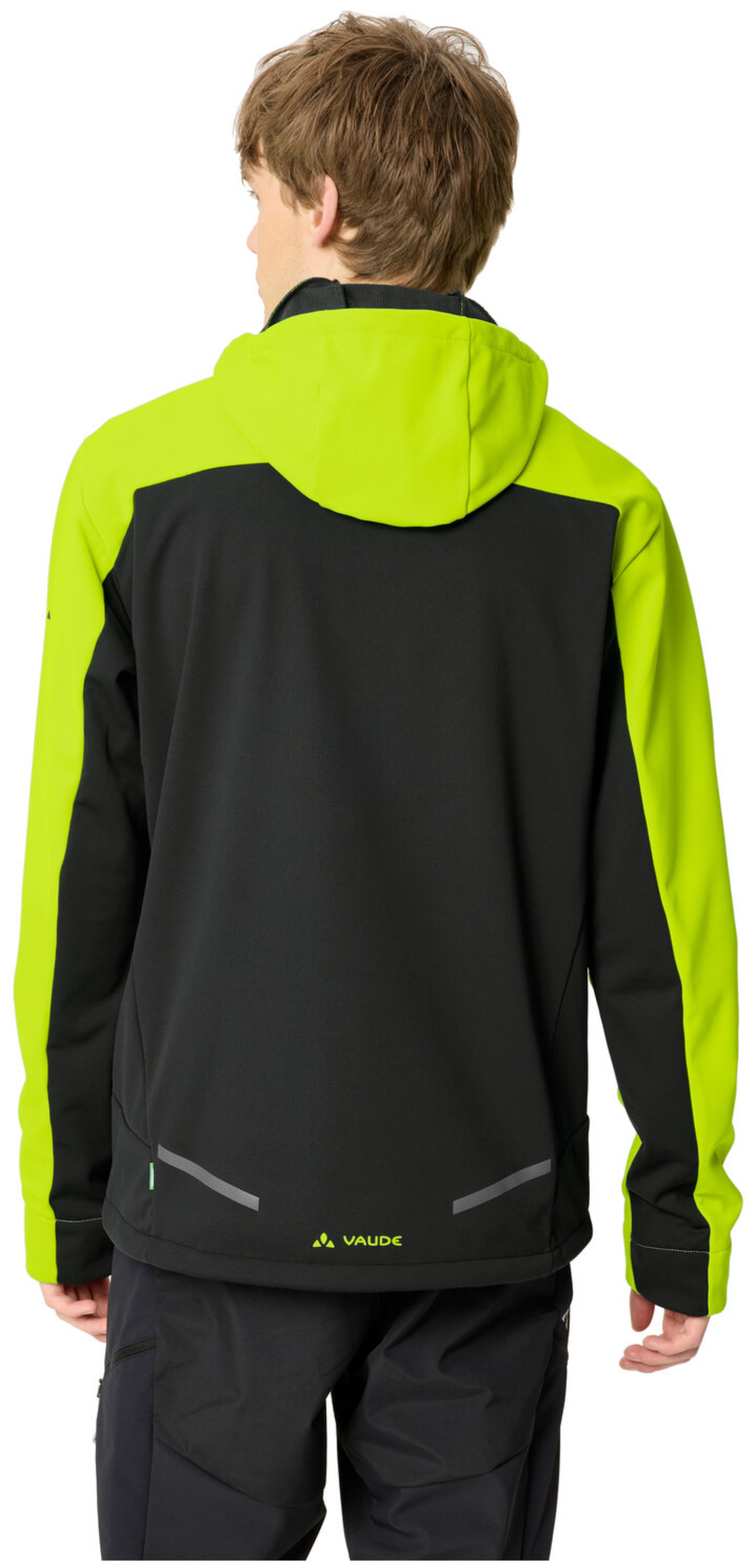 VAUDE Heren Qimsa Hooded Softshell Jas II neon geel