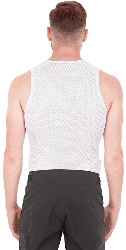 CUBE functioneel ondershirt mesh mouwloos wit heren