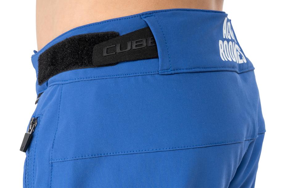 Cube MTB Baggy Short ROOKIE X Actionteam blauw
