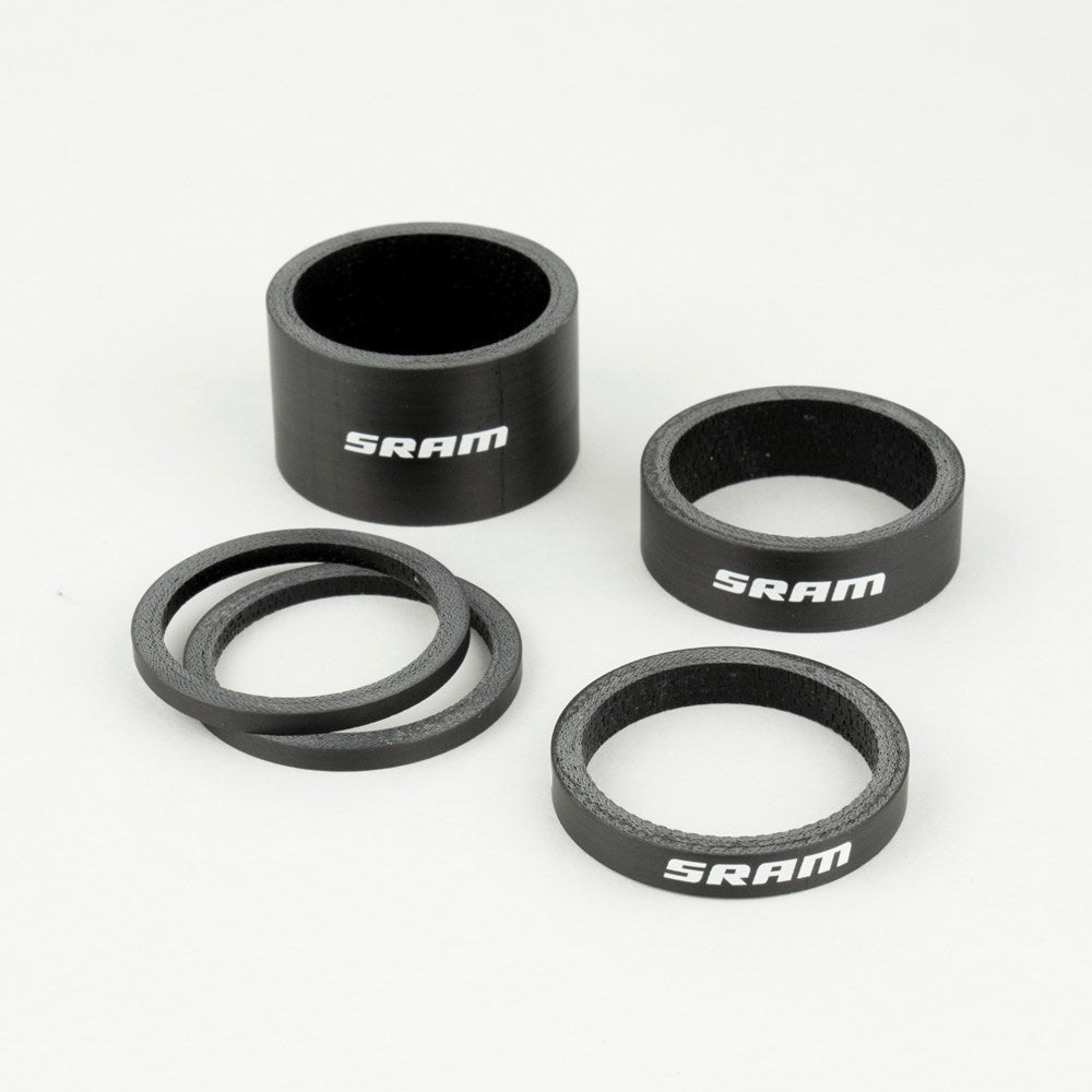 SRAM balhoofdstel afstandshouder set UD carbon wit