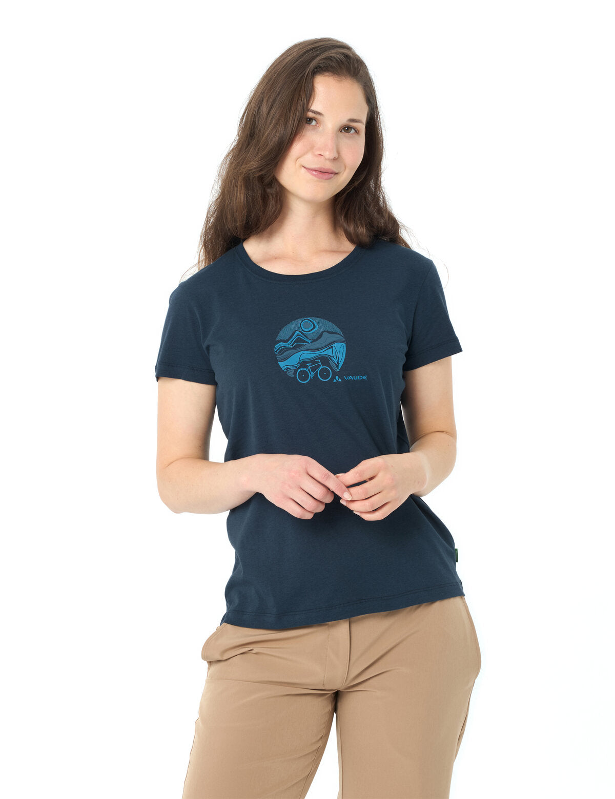 VAUDE Dames Fietser T-shirt V dark sea/dark sea