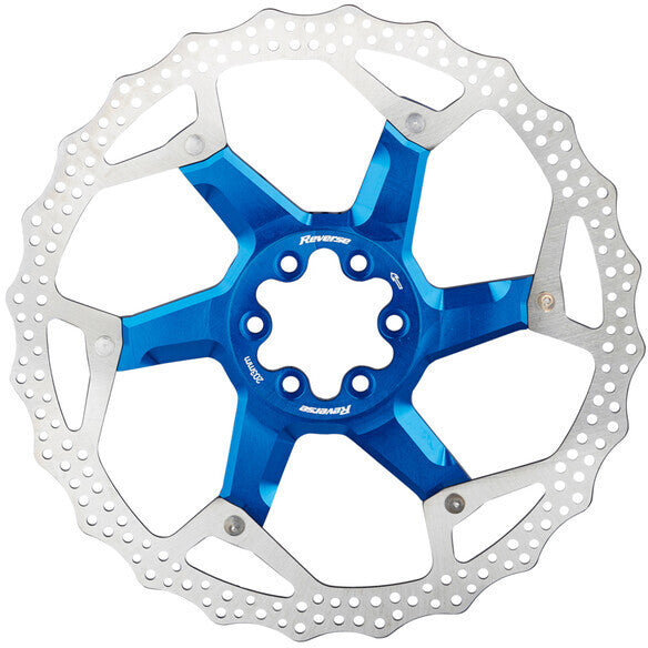 Reverse remschijf 6-gaats aluminium/staal blauw