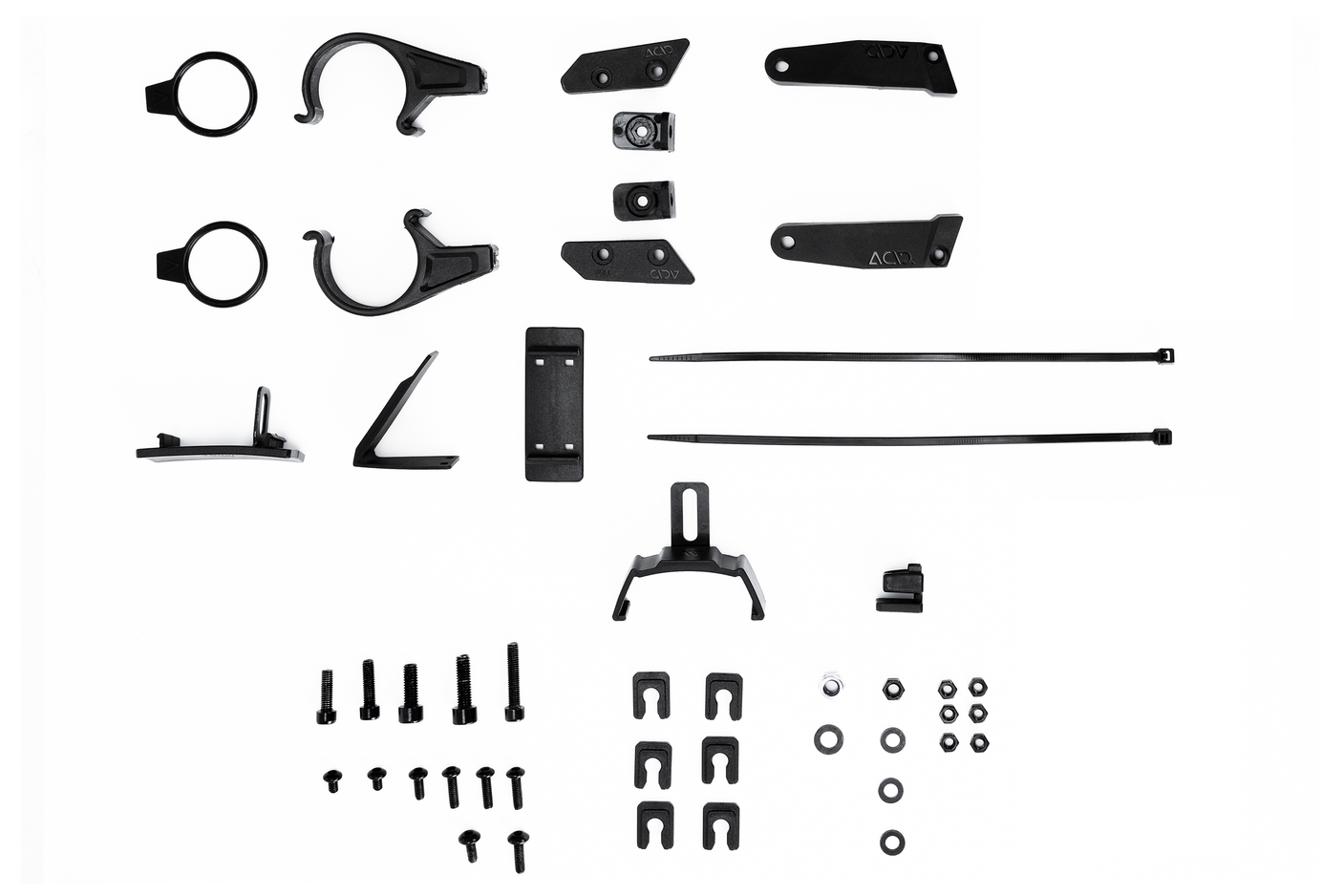ACID spatbordset 57 28" BB Mount 2.0 zwart