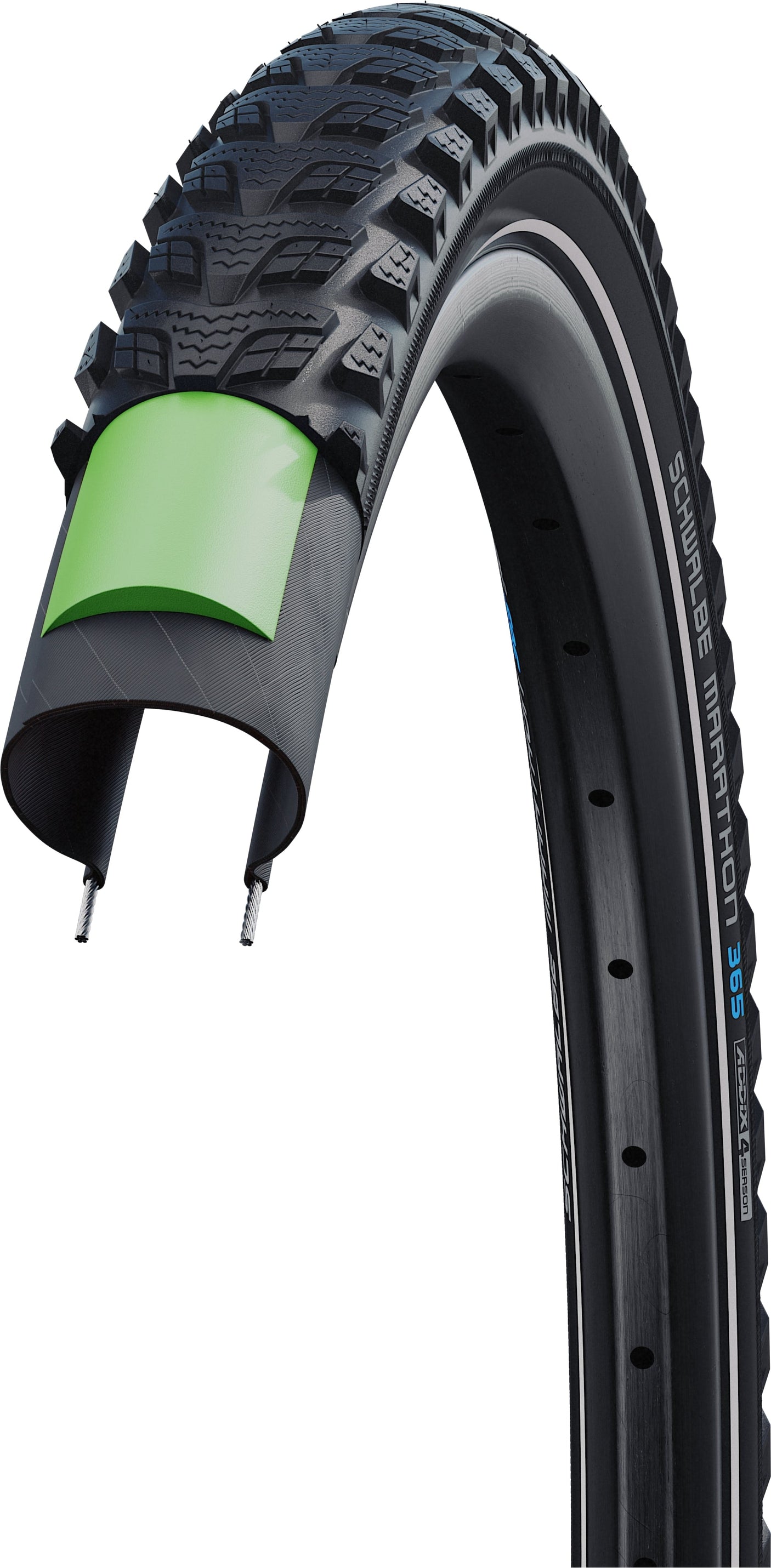 Schwalbe Marathon 365 Performance Draadband 28x2.00" GreenGuard Reflex zwart