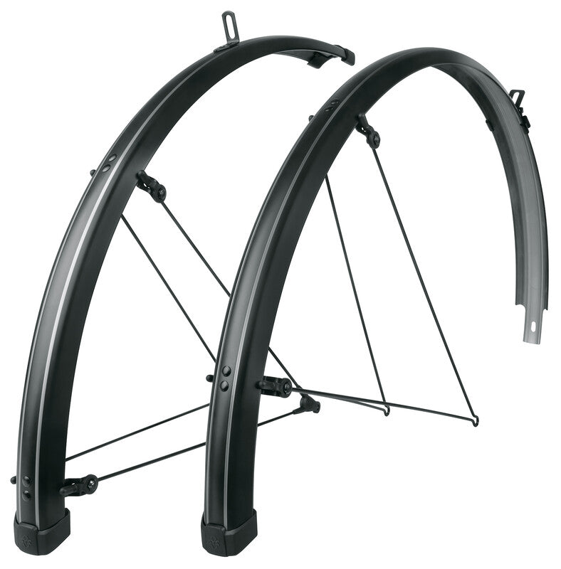 SKS Bluemels Stripes spatbordset 28" 45mm zwart