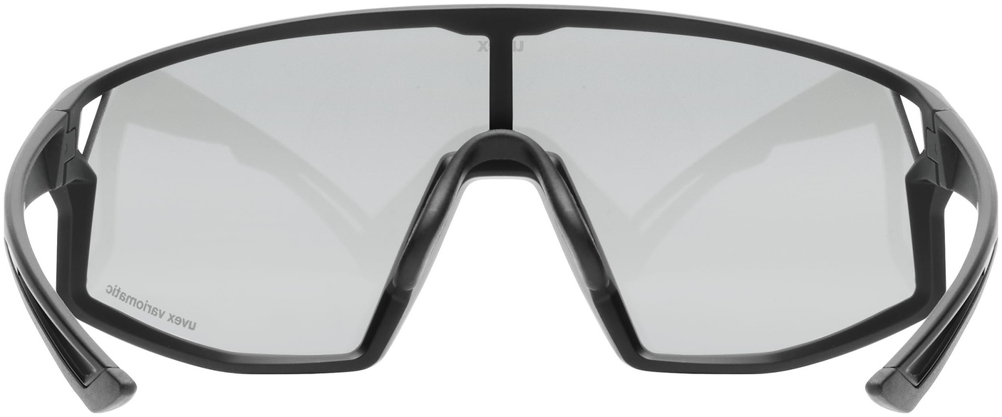uvex Skyryse V fietsbril Zwart Mat / Lightmirror Zilver
