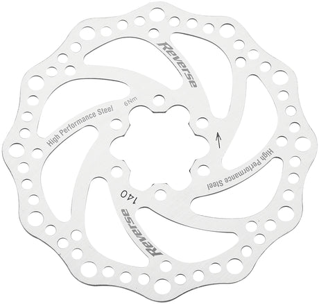 Reverse remschijf 6-gaats staal zilver