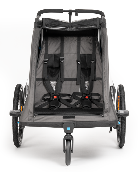 Cube Kinderfietsaanhanger Double PURE zwart, grijs
