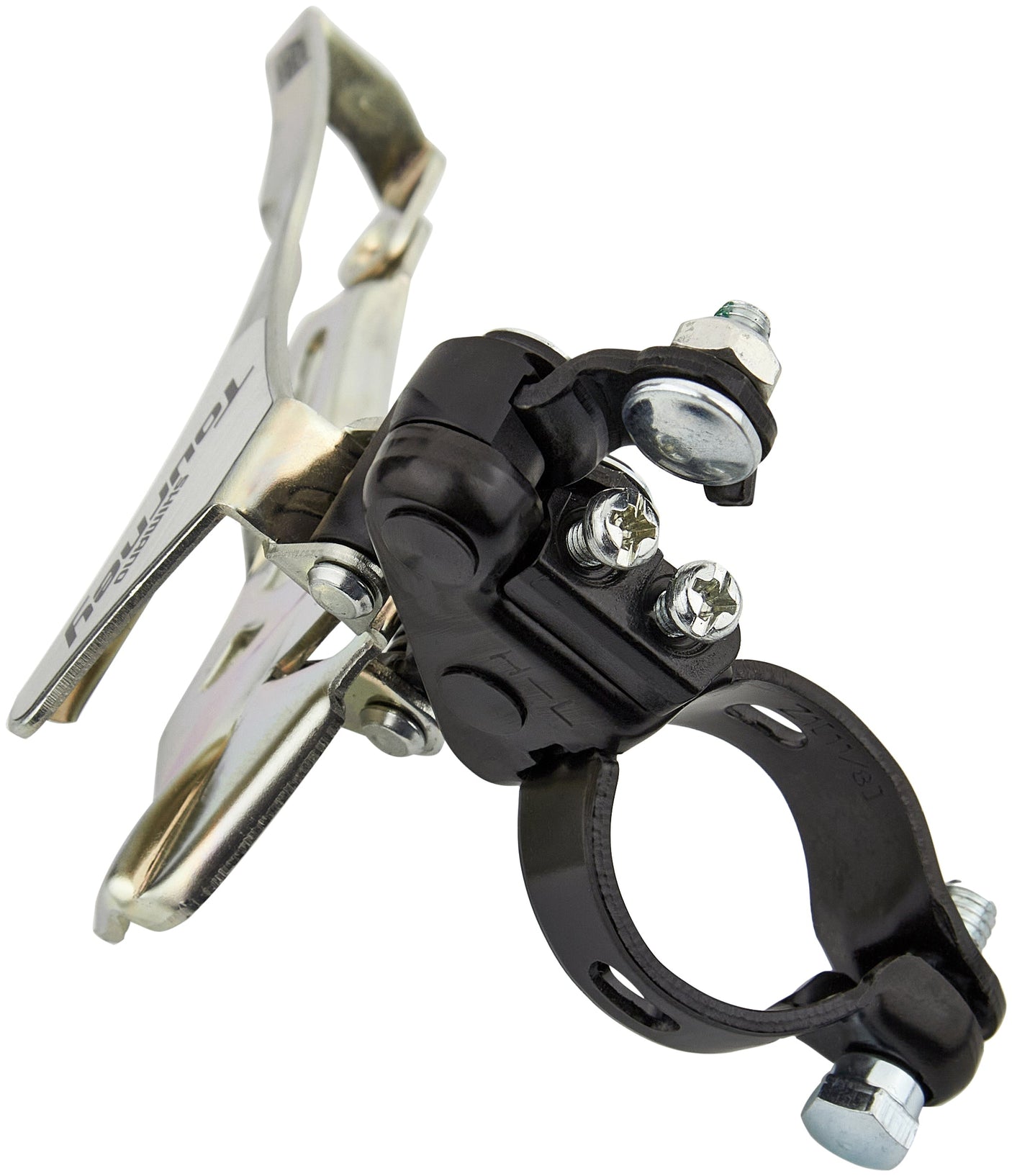 Shimano Tourney FD-TY300 Voorderailleur Klem Hoog 3x6-/7-speed Down Pull zwart/zilver