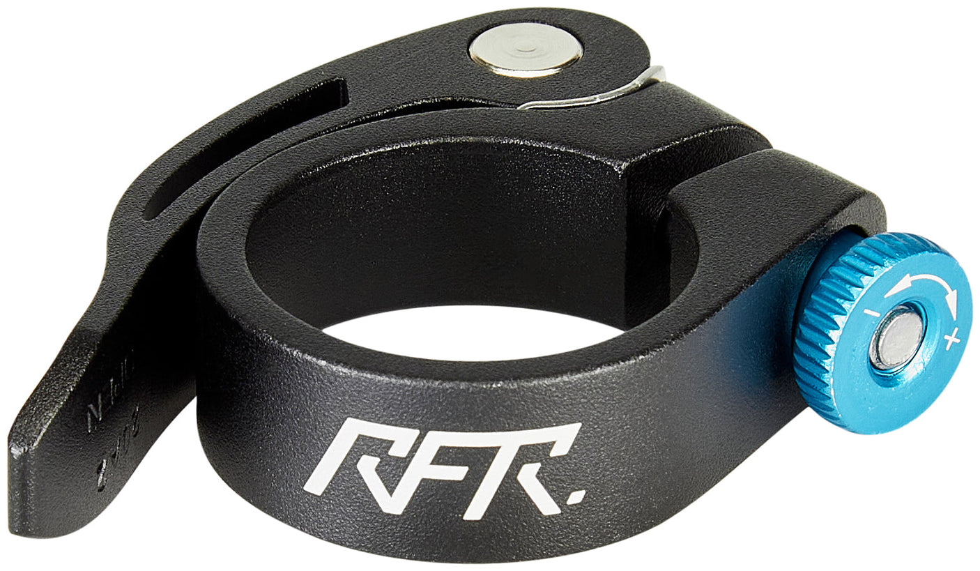 RFR zadelklem met snelspanner 34,9 mm black´n´blue