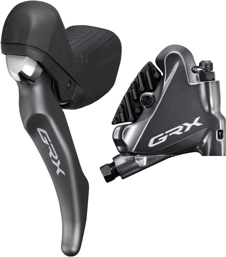 Shimano GRX ST-RX810/BR-RX810 schijfremset vooraan Flat Mount 2-speed grijs/zwart