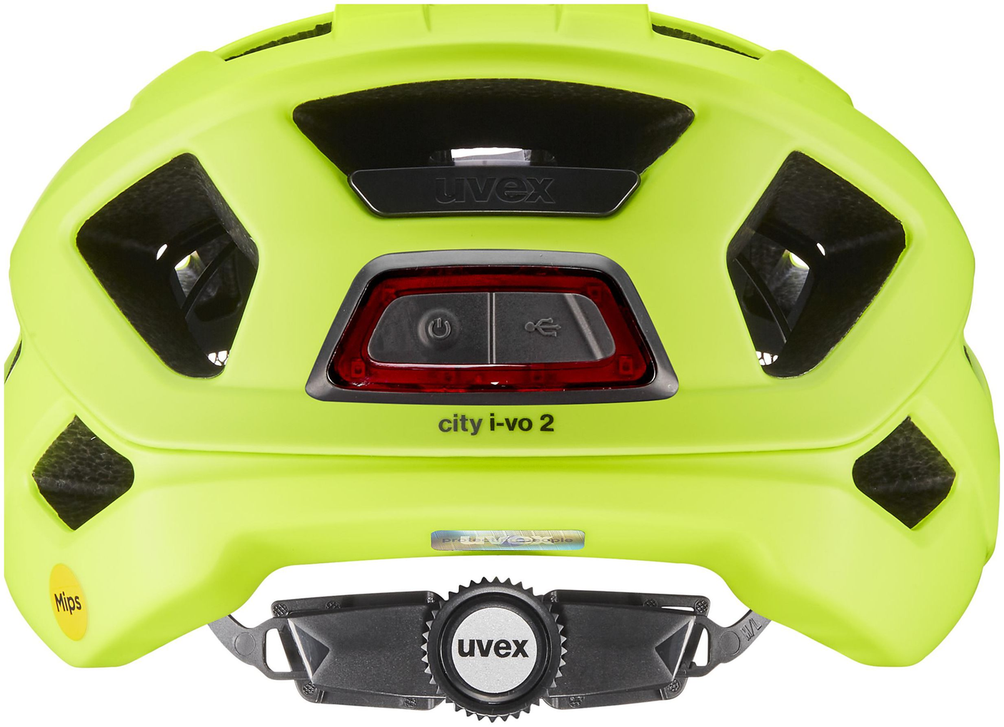 uvex City I-Vo 2 Mips City-helm Neon Geel Mat-Zwart