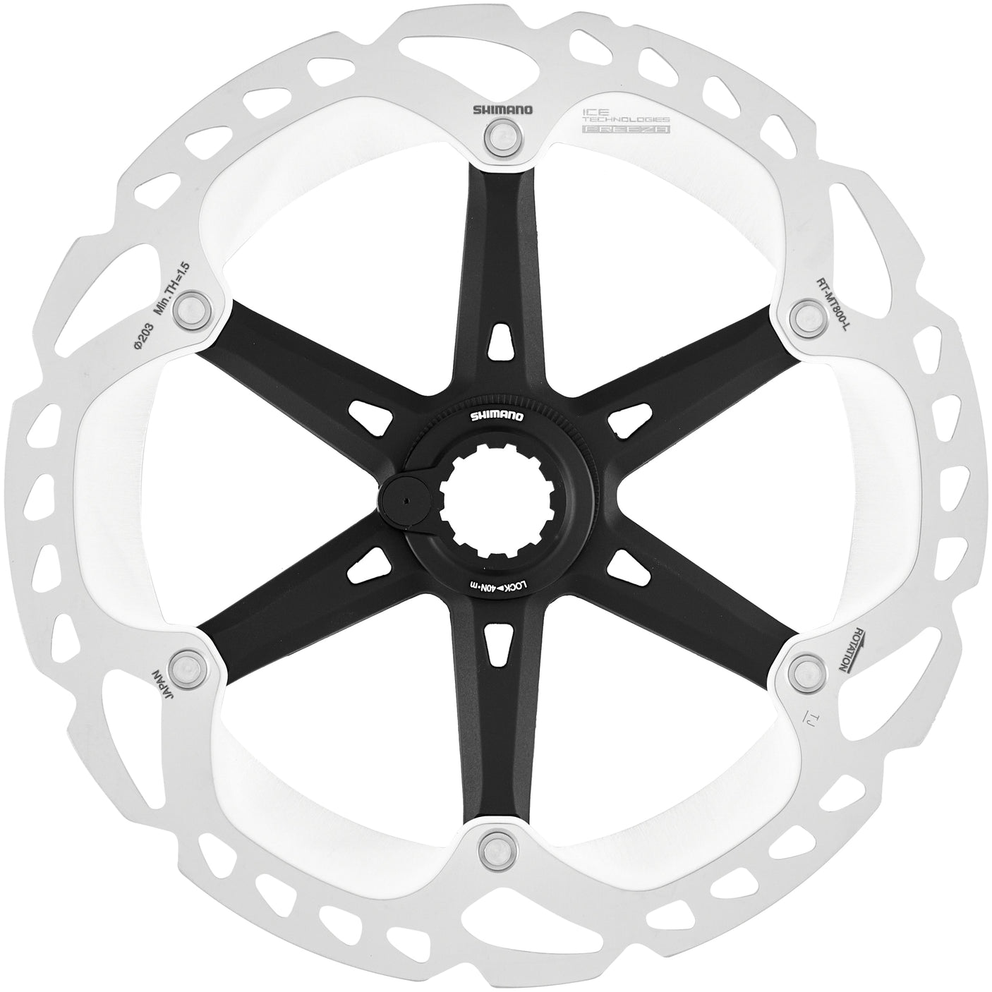 Shimano RT-MT800 remschijf CL met magnetische sluitring 203mm