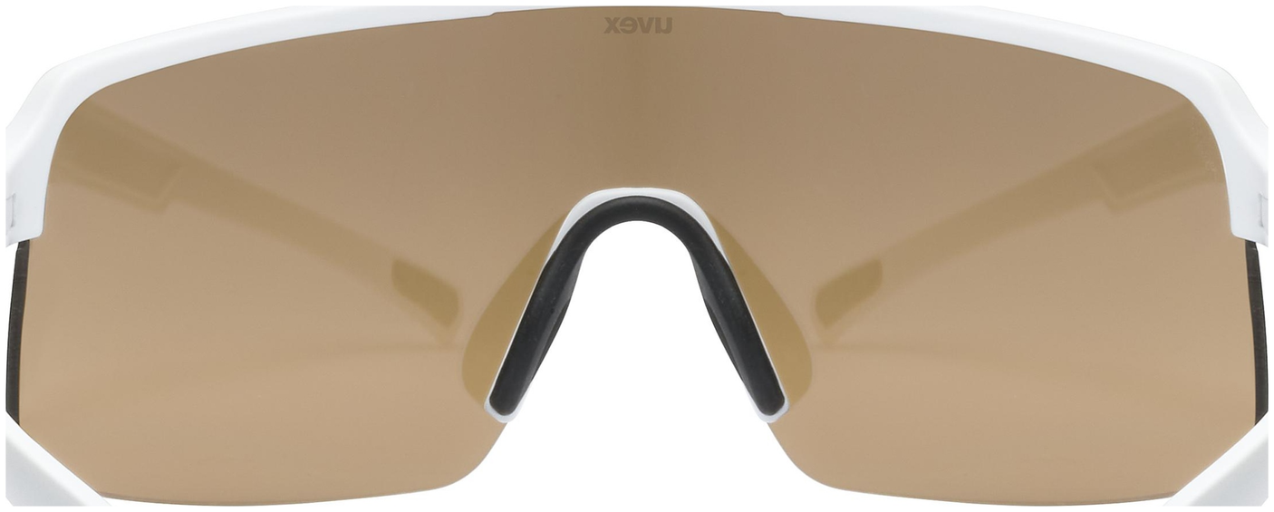 uvex Dyrt fietsbril Wit Mat / Mirror Goud