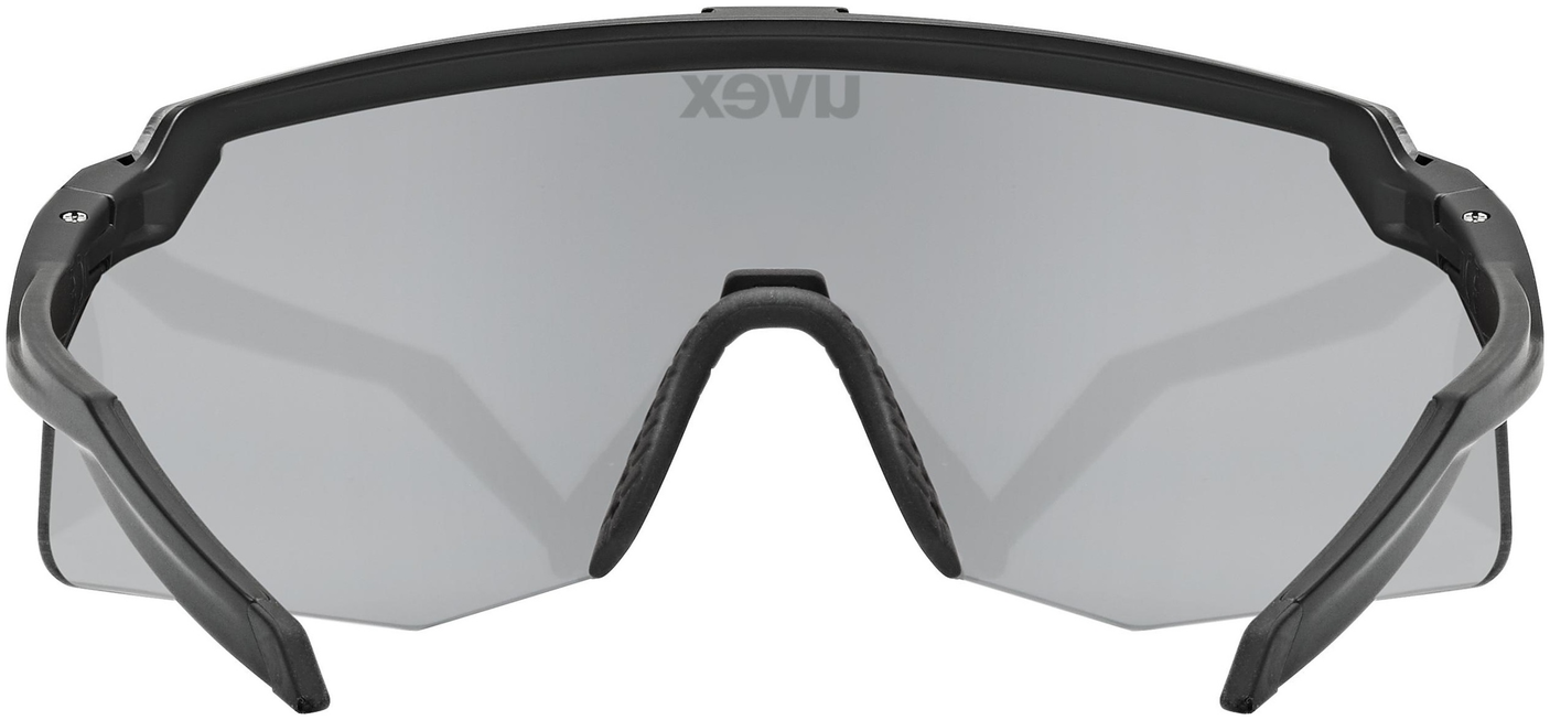 uvex Pace Stage S fietsbril Zwart Mat / Spiegel Zilver