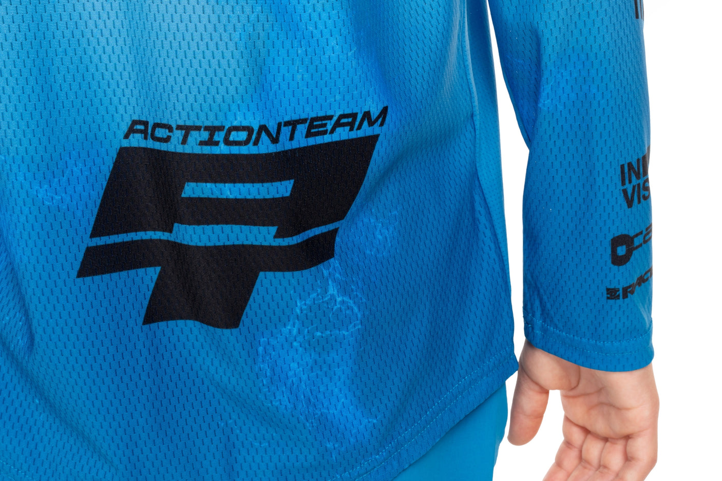 CUBE MTB shirt ROOKIE X Actionteam lange mouw topas blauw