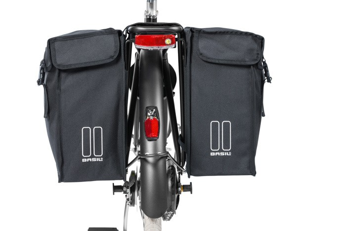 Basil Mara XXL dubbele bagagedragerstas 47l zwart