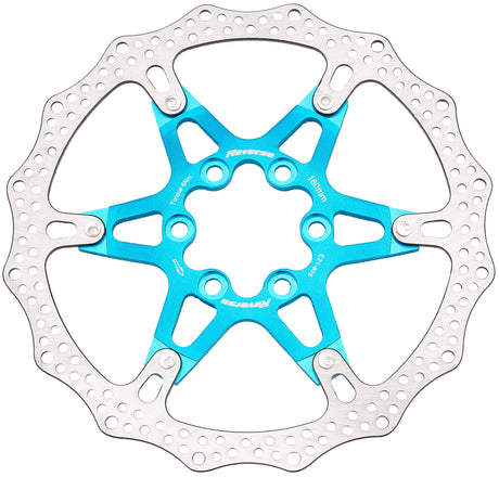 Reverse remschijf 6-gaats aluminium/staal turquoise